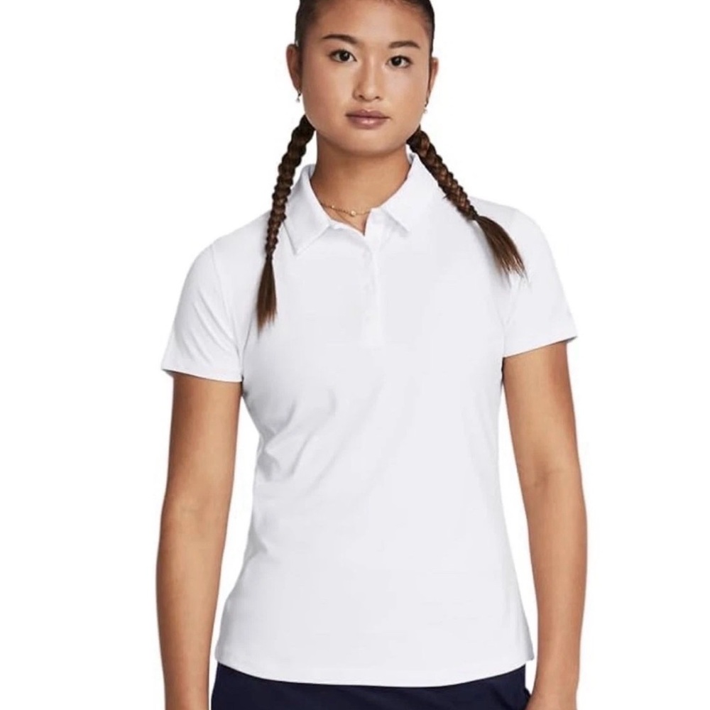 Girls Short Sleeve Polo Size 14/16 White(1)  And Blue (3) Lot 4 bundle new